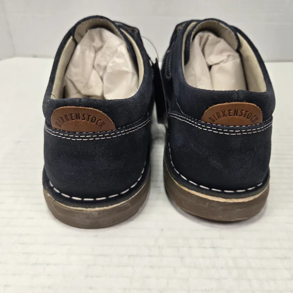 Birkenstock Unisex Tyler Oxford Velcro Closure Blue Suede Shoes EU 39 US W8 M6 - Picture 4 of 12